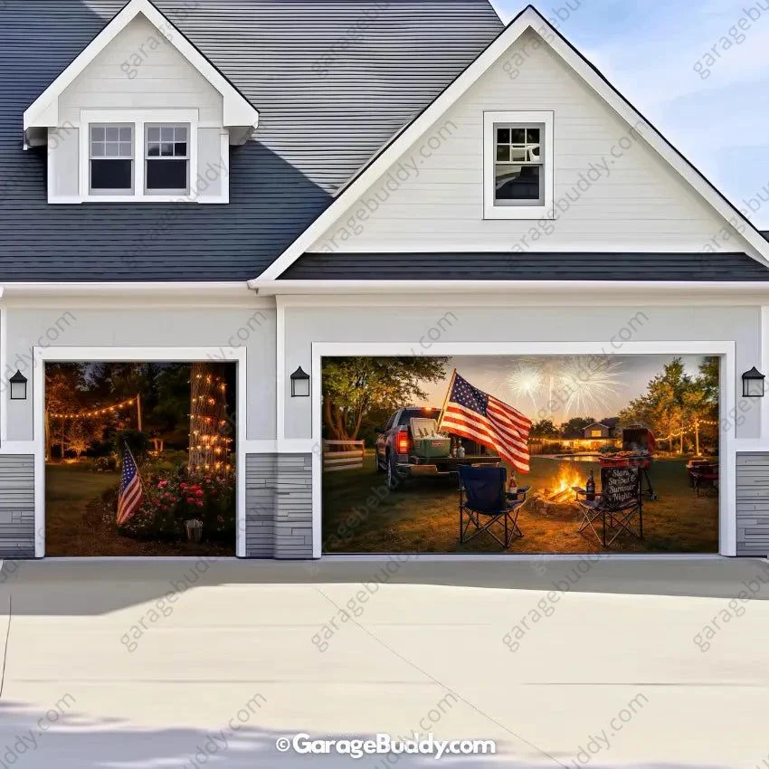 Stars Stripes & Summer Nights | Patriotic Garage Door Cover - Image 22