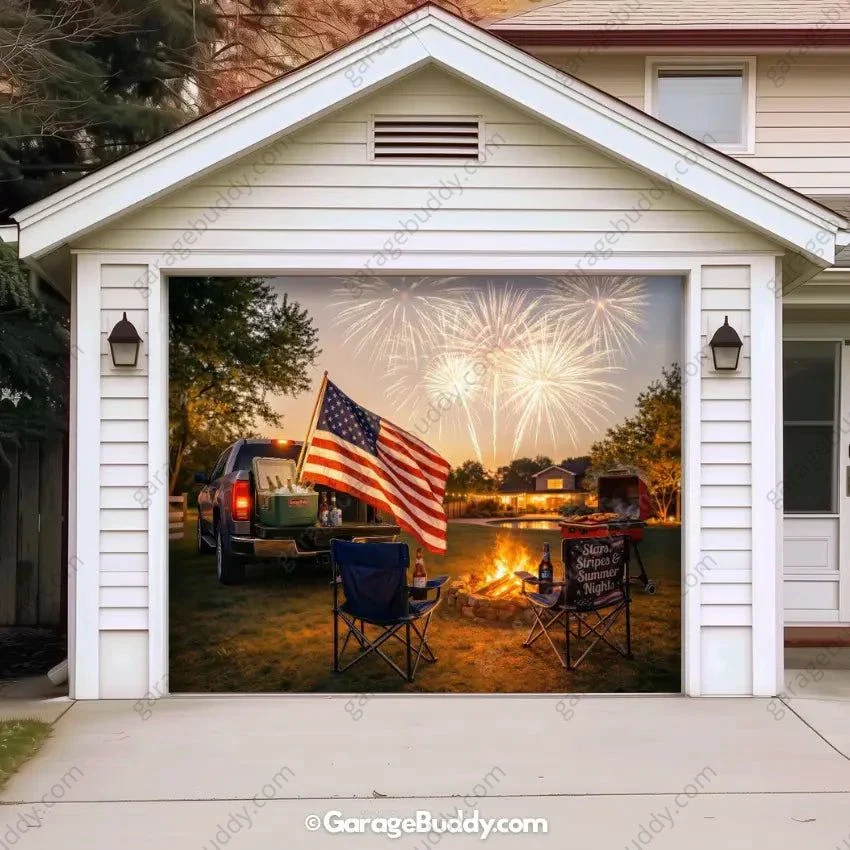 Stars Stripes & Summer Nights | Patriotic Garage Door Cover - Image 24