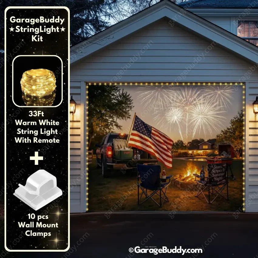 Stars Stripes & Summer Nights | Patriotic Garage Door Cover - Image 3