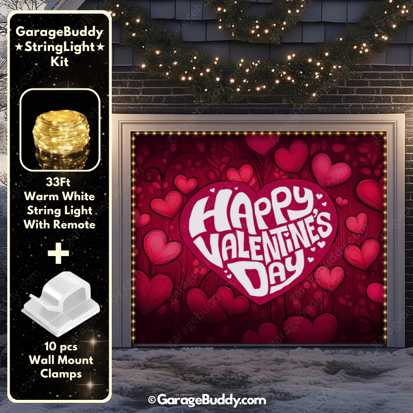 Valentine's Day (Hearts) | Festive Garage Door Cover - Image 14