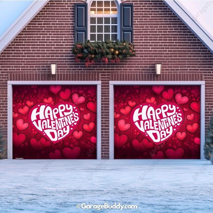 Valentine's Day (Hearts) | Festive Garage Door Cover - Image 3