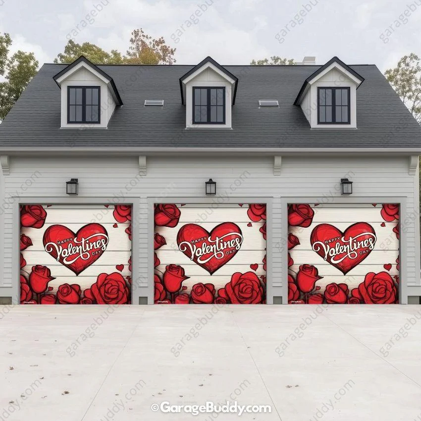 Valentine's Day (Roses) | Festive Garage Door Cover - Image 11
