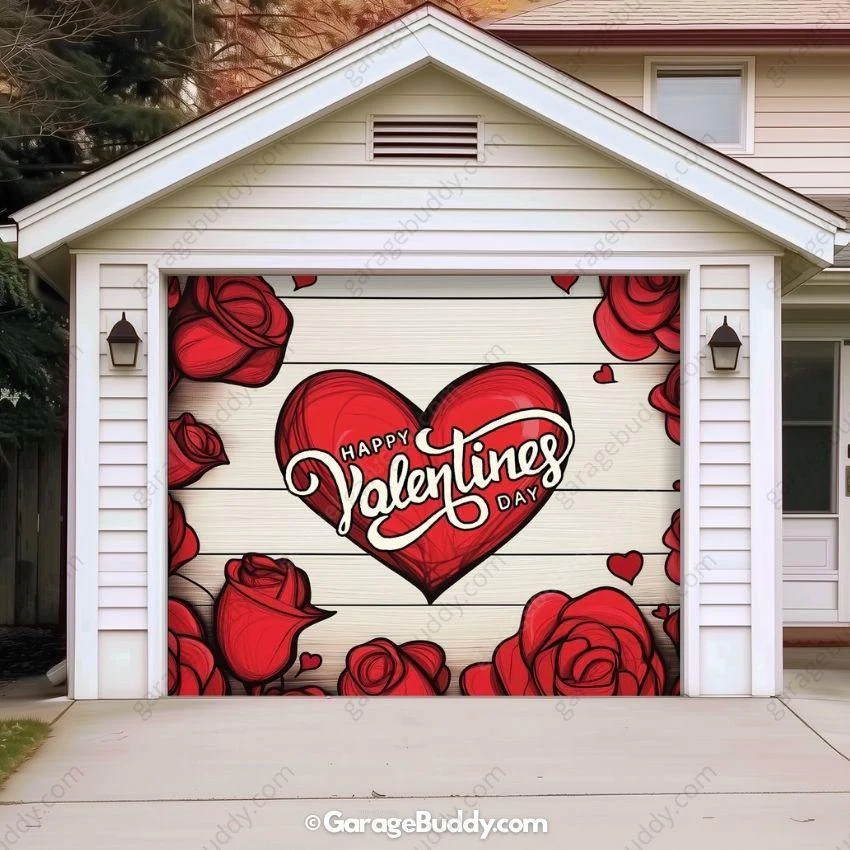Valentine's Day (Roses) | Festive Garage Door Cover - Image 13