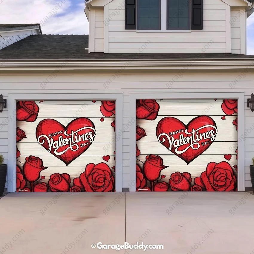 Valentine's Day (Roses) | Festive Garage Door Cover - Image 3