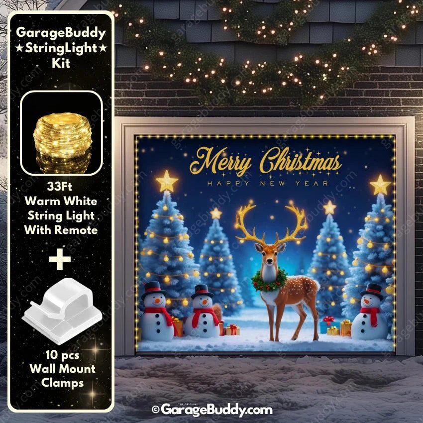 Winter Wonderland (Glow) | Christmas Garage Door Cover - Image 6