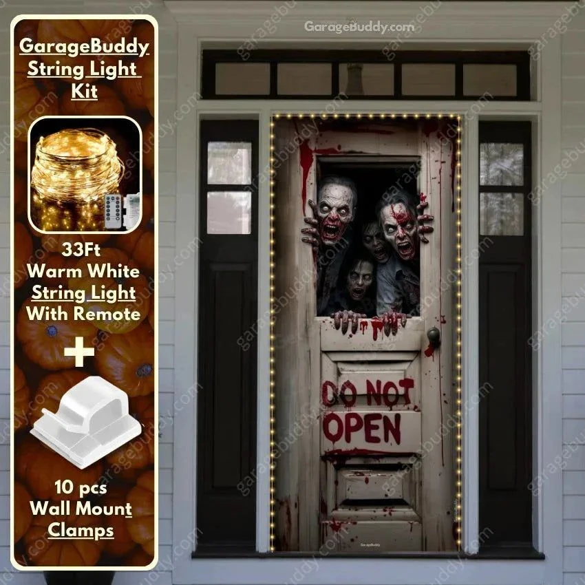 Zombie Breach (B) | Halloween Front Door Cover - Image 4