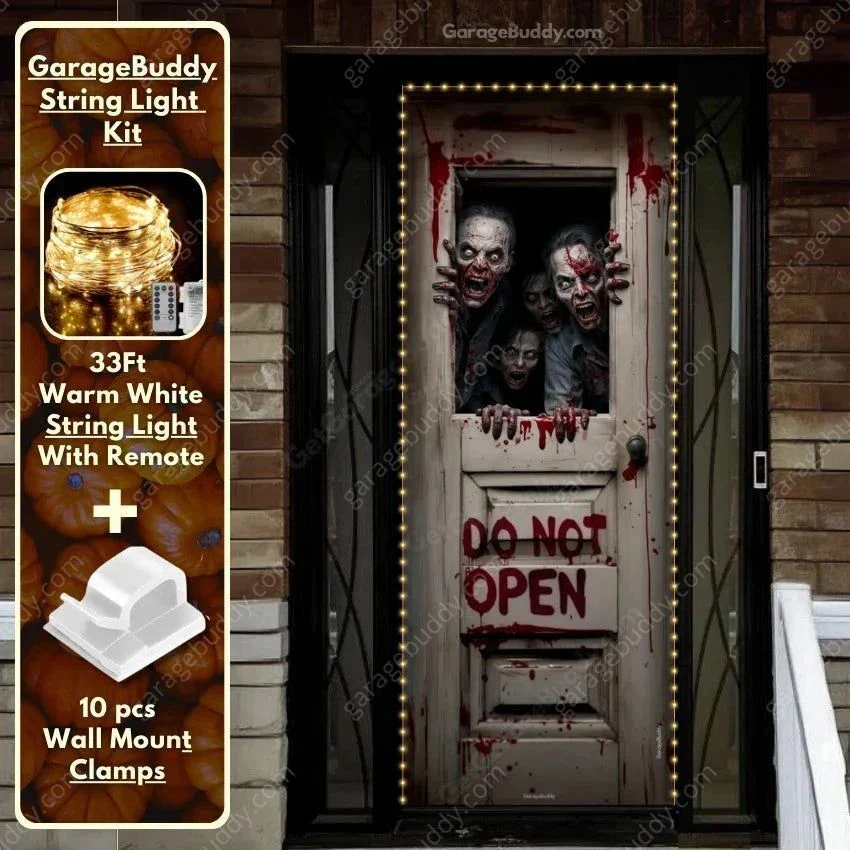 Zombie Breach (B) | Halloween Front Door Cover - Image 5