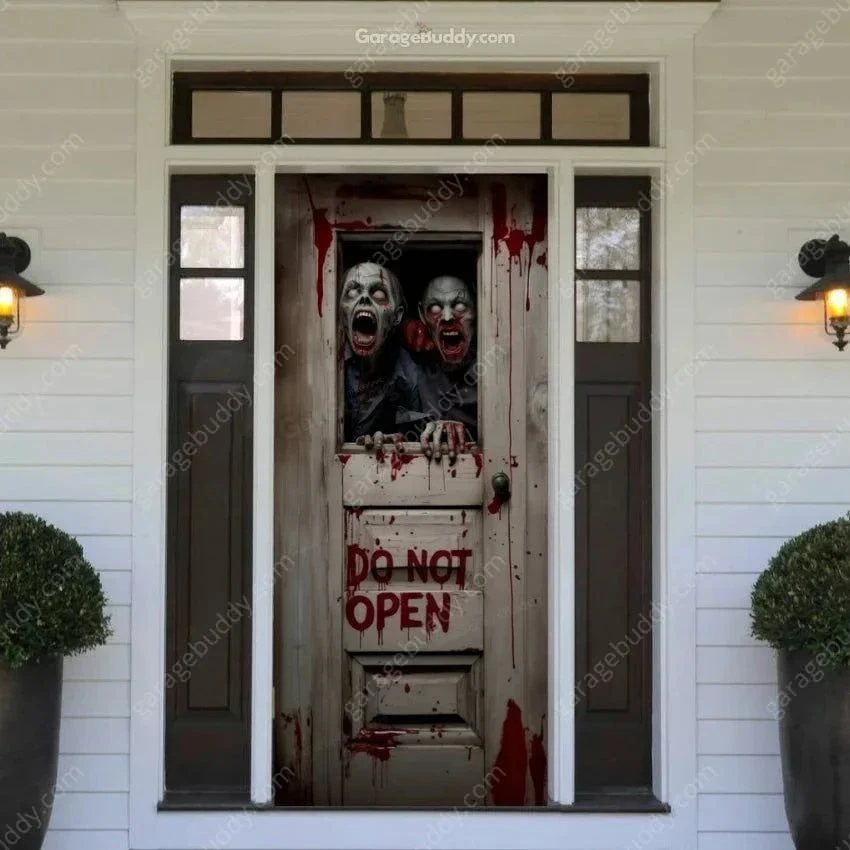 Zombie Breach | Halloween Front Door Cover - Image 6